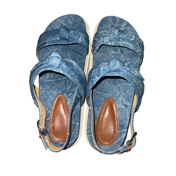 Alexandre Birman Clarita Sport Tractor Denim Blue US Size 10.5 Made in Brazil. - Picture 12 of 12